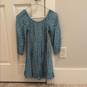 Chenault Blue Floral Kids Casual Dress